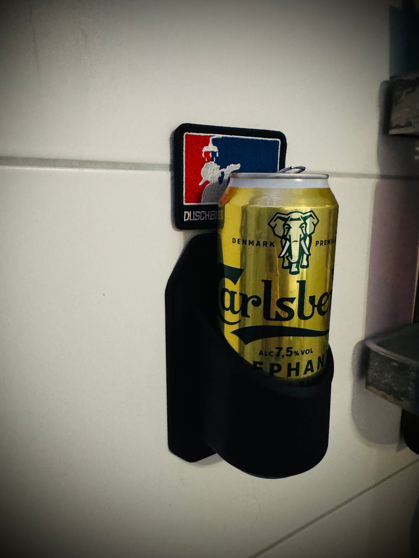 Duschbier-Halterung mit Patch